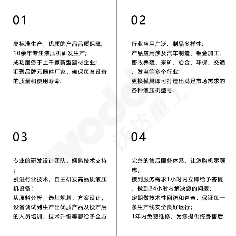 衆多企業選擇沃達重工的4大理由