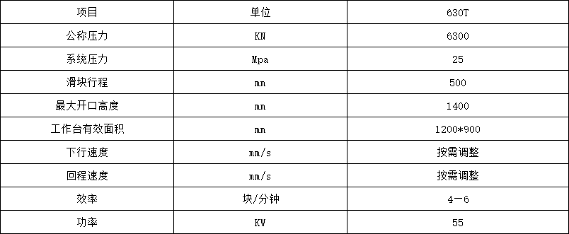 630噸鹽磚(zhuān)機參數